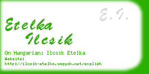 etelka ilcsik business card